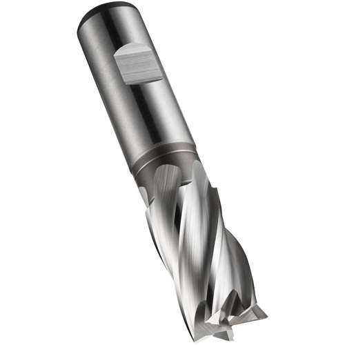 End Mill, 32 mm Dia., 133 mm L, 6 Flutes, 32 mm Shank, High Speed Cobalt