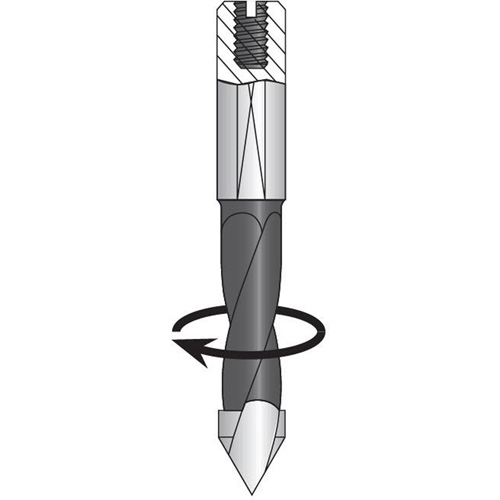 Through-Hole Carbide Tipped Drill, 2/5" Diameter