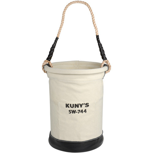 Heavy-Duty Buckets, 11" L x 11" W x 16" H, Canvas, Beige