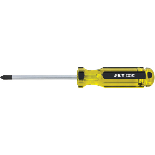 Phillips Jumbo Handle Screwdriver, #2, 4" L, Plastic/Steel/Aluminium/Wood/Cushion Grip/Magnetic/ESD-Safe Handle