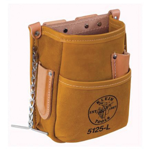 Tool Pouch, Tool Holder, Leather, 5 Pockets