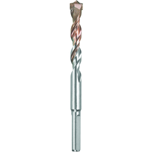 4-Flute Hammer Drill Bit, 1/2", 3-Flat Shank, Carbide
