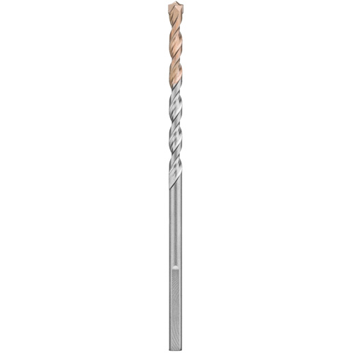4-Flute Hammer Drill Bit, 3/16", 3-Flat Shank, Carbide