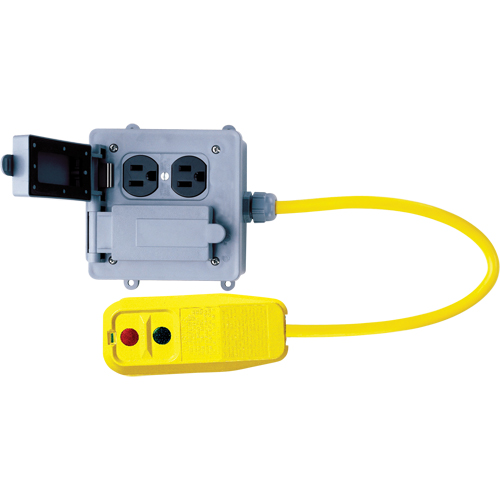 GFCI Quad Outlet Boxes, 120 V, 15 A, 6' Cord