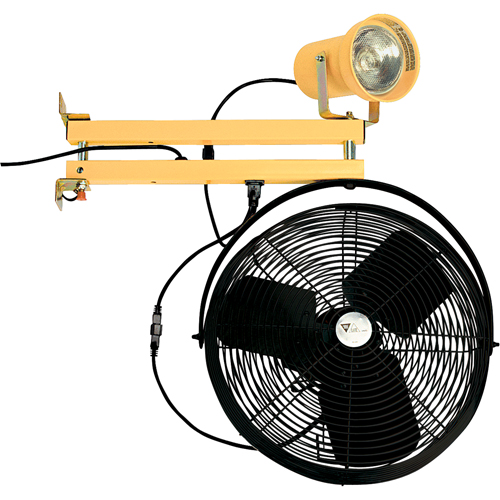 Double Strut With Fan, Incandescent Light, 60" Arm