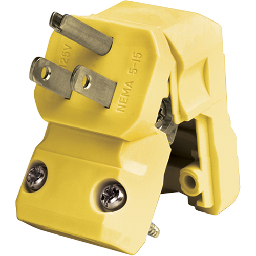 Commercial Grade Straight Blade Plug, Nylon, 15 A, 125 V