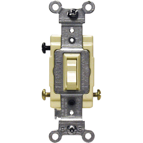 Back & Side-Wired Quiet Switches with 3-Way Framed Toggle
