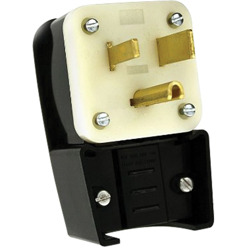 Industrial Power Grounding Extension Plug, Super Tough Nylon, 50 A