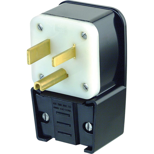 Industrial Power Grounding Extension Plug, Super Tough Nylon, 50 A