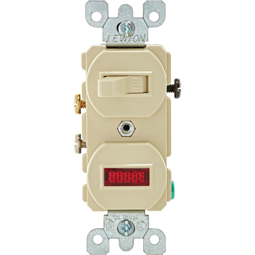 Combination Single-Pole Switch & Neon Pilot Light