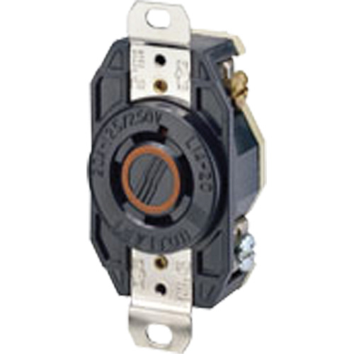 Single Flush 3-Pole 4-Wire Grounding Receptacle