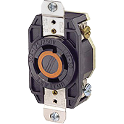 Single Flush 3-Pole 4-Wire Grounding Receptacle