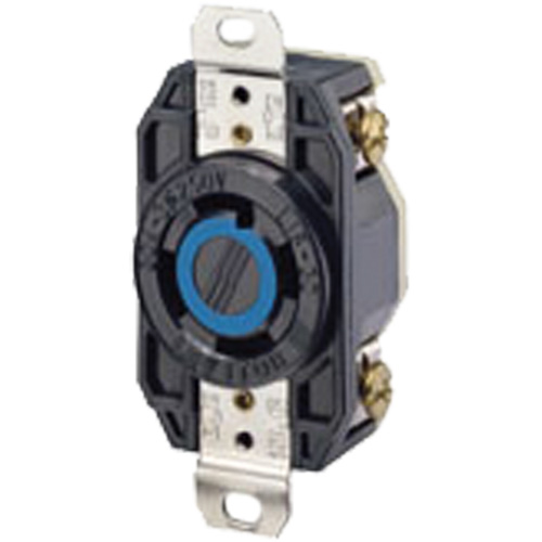 Single Flush 3-Pole 4-Wire Grounding Receptacle