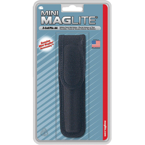 Nylon Belt Holster for 2-Cell AA Flashlights, Flashlight Holder, Nylon, 1 Pockets