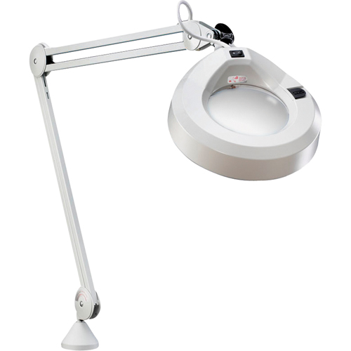 Luxo® Magnification Lamps, 3 Diopter, Fluorescent Light, 45" Arm, Grey