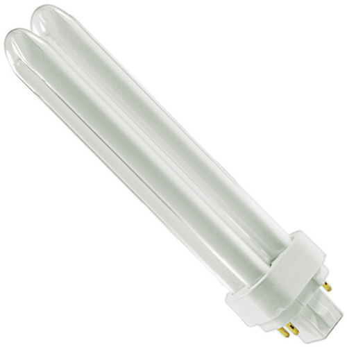 Compact Fluorescent Lamps, T4, 26 W, 3500 K, G24Q-3 Base, 12000 hrs.