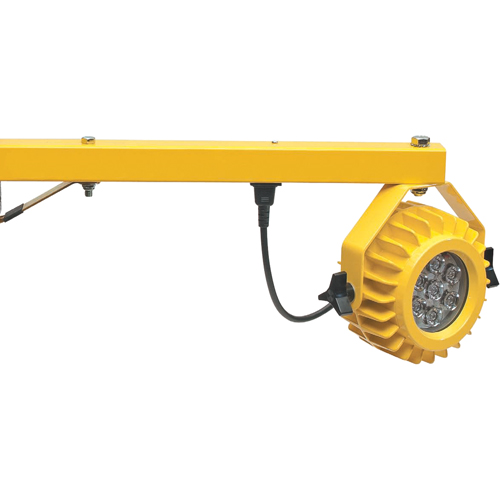 Heavy-Duty Loading Dock Lights, 60" Arm, 300 W, LED Lamp, Metal