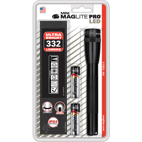 Mini® PRO Flashlight, LED, 332 Lumens, AA Batteries