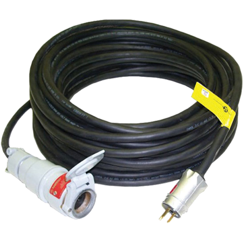 Heavy-Duty Neoprene Extension Cords, Indoor/Outdoor, SOOW, 12/3 AWG, 15 A, 50'
