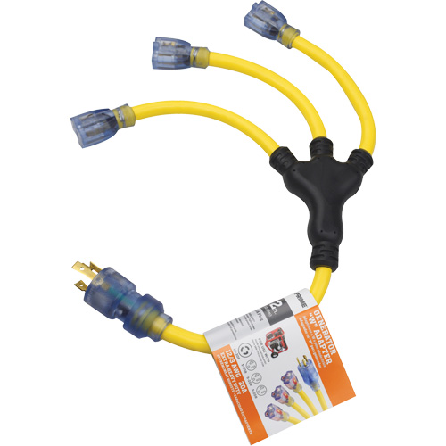 Generator Adaptors, Outdoor, STOW, 12/3 AWG, 30 A, 3 Outlet(s), 2'