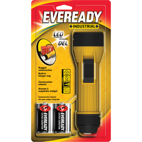 Eveready® Industrial Economy Flashlight, LED, 35 Lumens, D Batteries