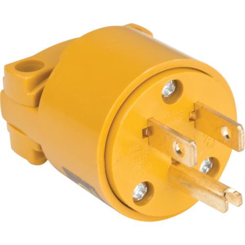PVC Grounding Plug, Plastic, 15 A, 125 V