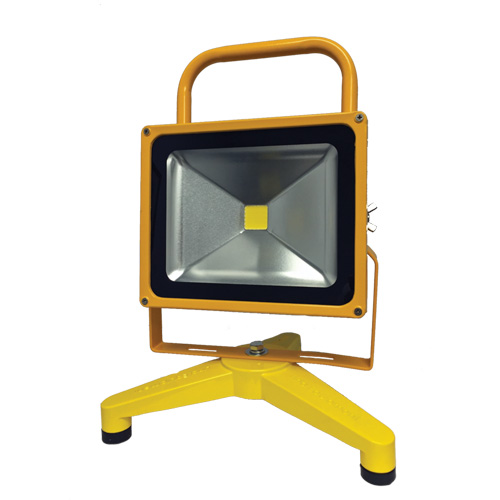 Rechargeable And Portable Floodlights, LED, 30 W, 3000 Lumens, Aluminum Housing