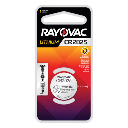 CR2025 Lithium Coin Cell Battery, 3 V