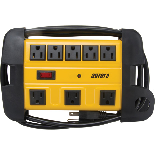 Workshop Surge Protector Power Strip, 8 Outlets, 1350 J, 1875 W, 6' Cord