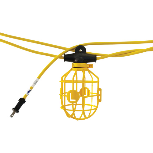 Heavy-Duty Moulded Stringlights, 5 Lights, 600" L, Plastic Housing