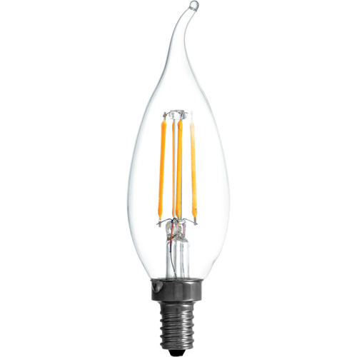LED Bulb, B10, 5 W, 500 Lumens, Candelabra Base