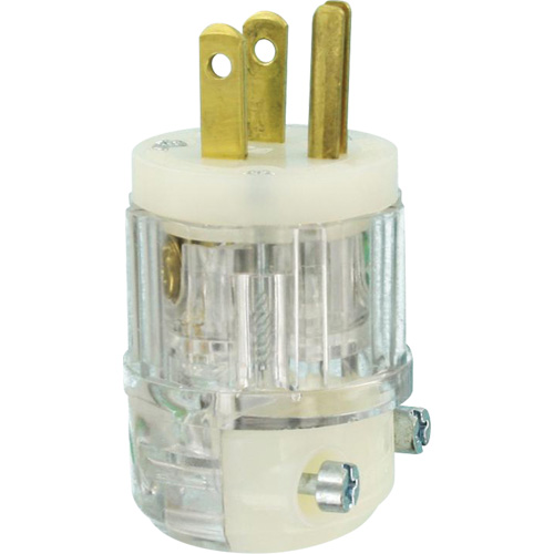 Hospital Grade Extension Plug, Nylon, 15 Amps, 125 V