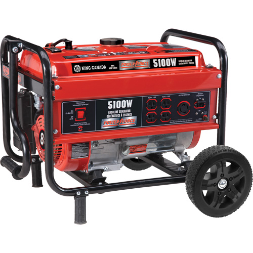 Generator with Wheel Kit, 5100 W Surge, 4000 W Rated, 120 V/240 V, 15 L Tank