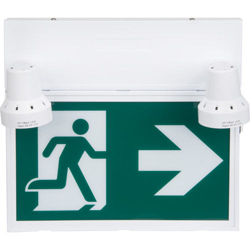 Running Man Sign with Security Lights, LED, Battery Operated/Hardwired, 12-1/10" L x 11" W, Pictogram