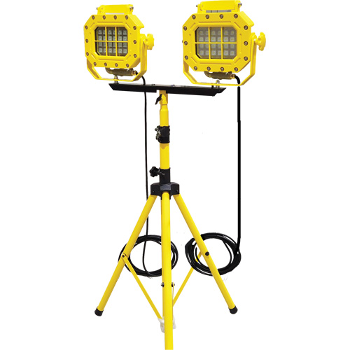 Explosion Proof Floodlight with Tripod, LED, 40 W, 5600 Lumens, Aluminum Housing