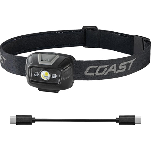 FL20R Dual Colour Wide Angle Flood Headlamp, LED, 520 Lumens, 2.5 Hrs. Run Time, Rechargeable Batteries