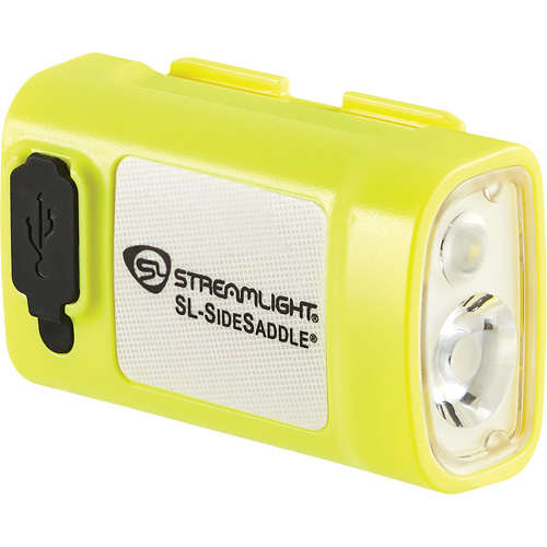 SL-SIDESADDLE® USB Hardhat & Helmet Light, LED, 400/350/320 Lumens, 7/5/6.25 Hrs. Run Time, Rechargeable Batteries