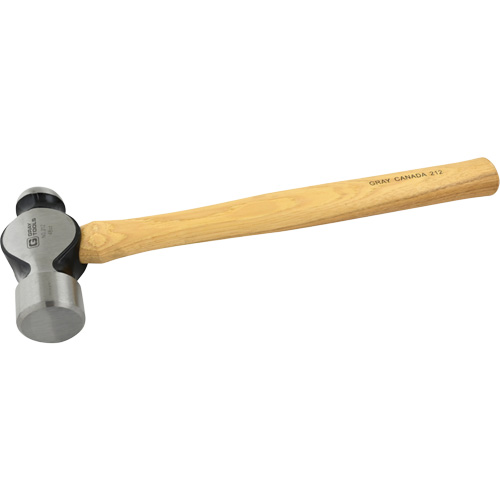 Ball Pein Hammer, 48 oz. Head Weight, Plain Face, Wood Handle