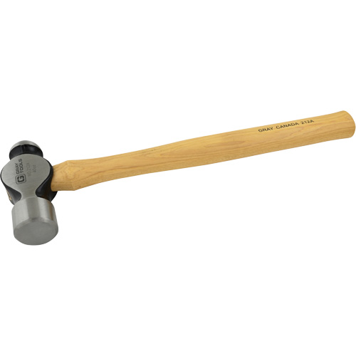 Ball Pein Hammer, 40 oz. Head Weight, Plain Face, Wood Handle