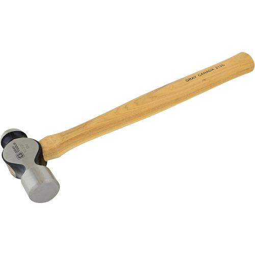 Ball Pein Hammer, 32 oz. Head Weight, Plain Face, Wood Handle
