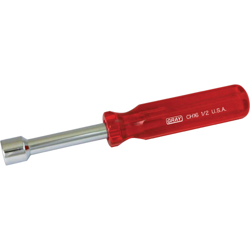 SAE Nut Driver, 1/2" Drive, 7" L