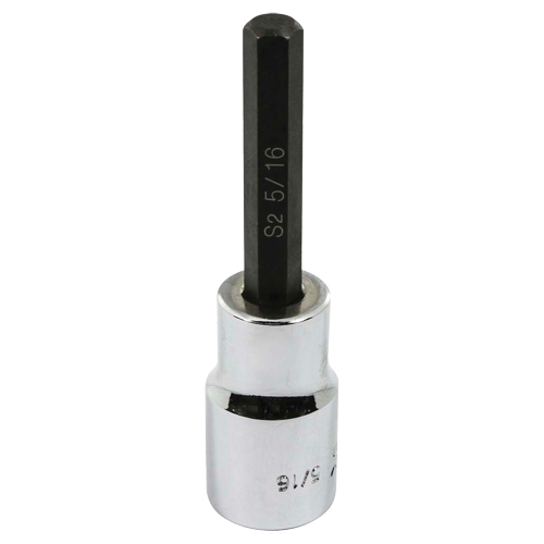 Bit Socket, 9/16" x 3-3/4" L, 1/2" Drive