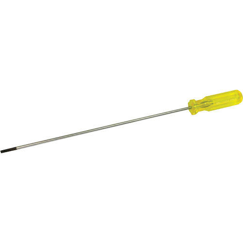 Electrician's Slotted Screwdriver, 3/16" Tip, Round, 15-1/2" L, Plastic Handle
