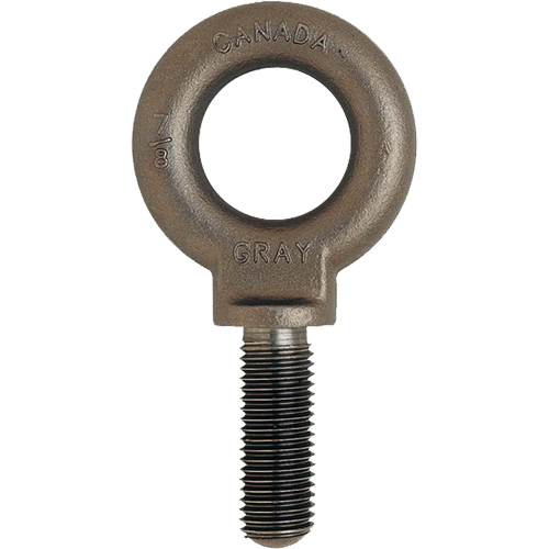 Eye Bolt, 3/4" Dia., 1" L, Uncoated Natural Finish, 650 lbs. (0.325 tons) Capacity