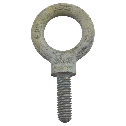 Eye Bolt, 1" Dia., 2-1/2" L, Galvanized, 13300 lbs. (6.65 tons) Capacity