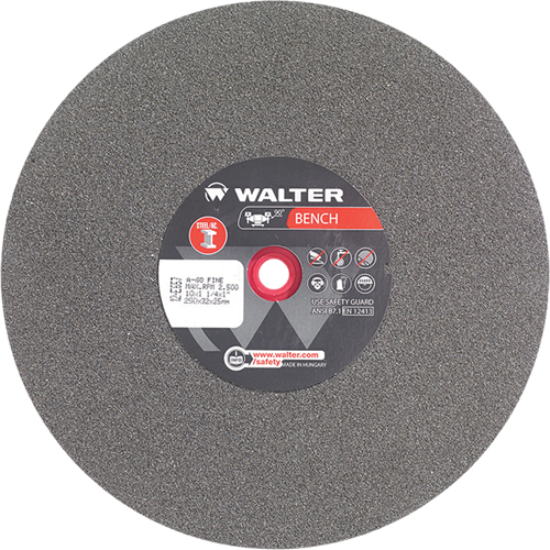 Bench Grinding Wheel, 10" x 1-1/4", 1" Arbor, 1