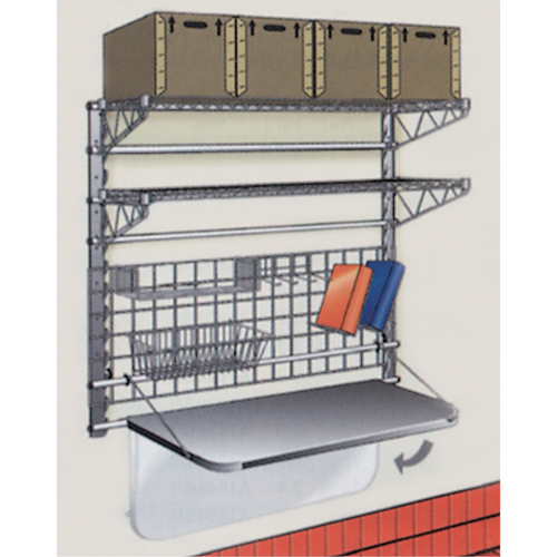 Chrome Wire Bright Shelf, 48" W x 18" D
